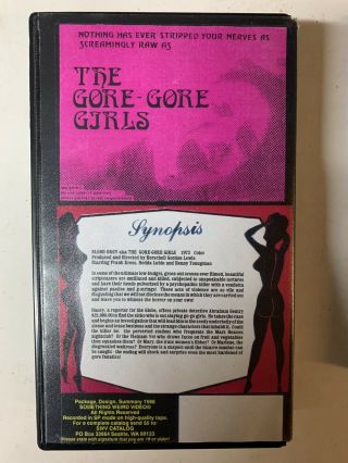 The Gore Gore Girls VHS Horror Sleaze Violence Rare Something Weird Video VHS 2