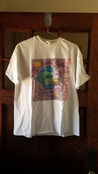 Vintage Rare 1990 Meat Puppets Lincoln Shirt Xl 46/48 Hanes Made In Usa