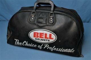 Rare Vintage Gary Wells 1960s Bell Helmet & Uniform Drag Racing Bag