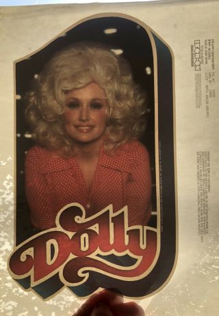1978 Dolly Parton Portrait Iron - On Transfer Graphic 1970’s Rare