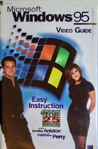 Incredibly Rare Windows 95 Video Guide W/ Matthew Perry & Jennifer Aniston - Vhs