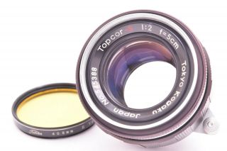 Rare Tokyo Kogaku Topcor - S Lens 50mm/f2 Leica 39mm Lmt Screw Mount 545388