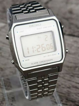 Rare Vintage Seiko A914 - 5A09 Lcd Digital Chronograph Watch 1984 November 2