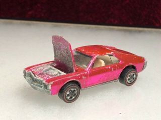 Hot Wheels Redline CUSTOM AMX Hot Pink White Interior DieCast USA Rare 2