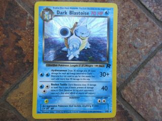 Vintage Rare 2000 Holographic Pokémon Card " Dark Blastoise " 3/82