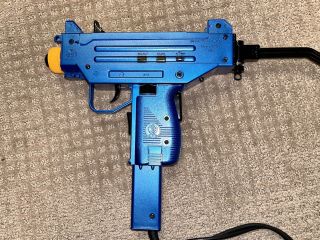 Cybergun Micro Uzi Light Gun Controller Rare For Playstation 1,  2,  Ps2 Blue