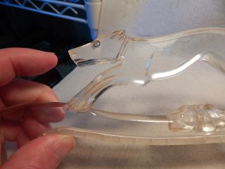 RARE LARGE VTG 1930S 40S ART DECO CLEAR LUCITE FOLDING PURSE HANDLE RUNNING DOG 3