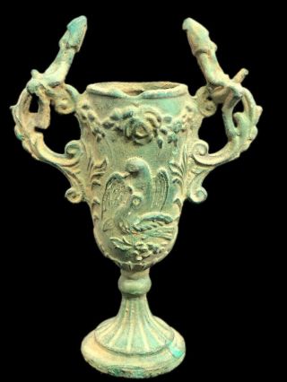 Rare Ancient Roman Bronze Period Erotic Drinking Vessel - 200 - 400 Ad (1)