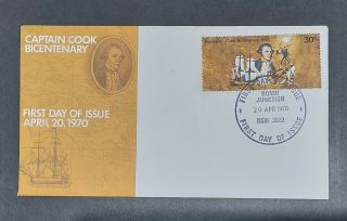 Captain Cook 30c Stamp On Official Australia Post Small Fdc,  Rare & Unaddressed