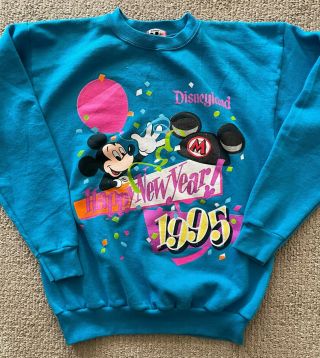 Vintage 1995 Disneyland Happy Years Mickey Mouse Sweatshirt Rare 90s