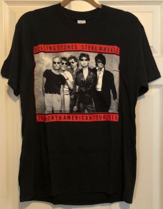 Rolling Stones Steel Wheels North American Tour 1989 Rare T - Shirt
