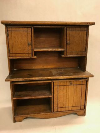 Antique Rare Cass Kitchen Cabinet Hutch Cupboard Salesman Sample Wooden
