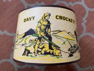 1950’s Davy Crockett Lampshade Lamp Shade Rare Vintage 50’s Cowboy Indian