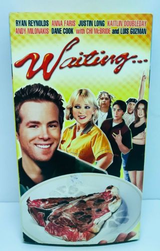 Waiting.  2005 Waiting Ryan Reynolds Extremely Rare Vhs Tape Dane Cook Long