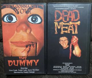 The Dummy/ Dead Meat Cemetery Cinema Vhs Sov Gore.  Rare Oop.
