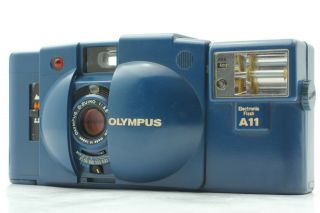 [rare Blue Exc,  5] Olympus Xa2 A11 Flash Point & Shoot 35mm Film Camera Japan