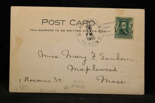 Maine: Starboard 1905 Real Photo Postcard,  Doane 1/2,  Rare Dpo Washington Co