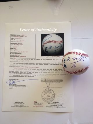 Romero Britto Hand Signed Omlb Baseball Artist Jsa Loa Rare