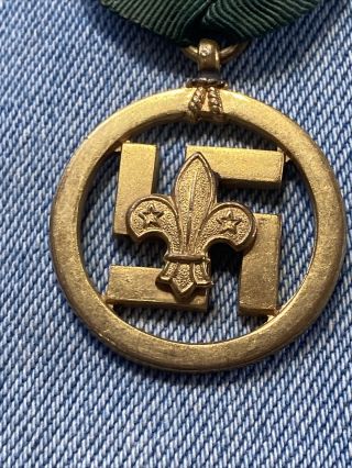 1928 - Boy Scout - Medal Of Merit Badge - Rare - Collectable - Vintage 3