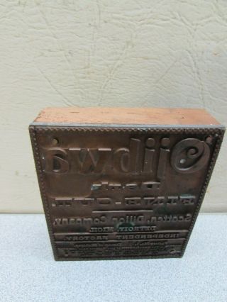 Vintage Rare Ojibwa Dark Fine Cut Tobacco Brass Stamp Scotten Dillon Detroit