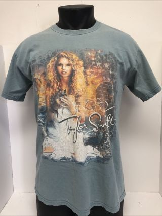 Taylor Swift Large Double Sided Concert T - Shirt Vintage Rare 2007 Faded