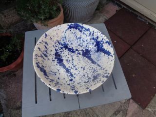 Emma Bridgewater Large Blue And White Splatter Bowl,  Rare