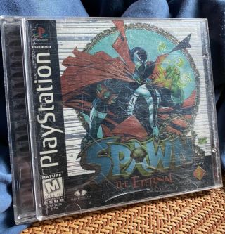 Spawn The Eternal Very Rare Chrome Cover Art Sony Playstation Ps1 Complete