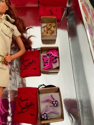 Christian Louboutin Barbie Doll Collectors Item With Boots & Shoes - Rare
