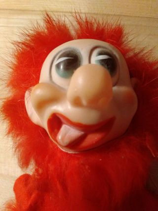 Rushton My Toy Red Weird Baby Guy Rare Mohair Toy Rubber Face 8 " Stuffed Plush