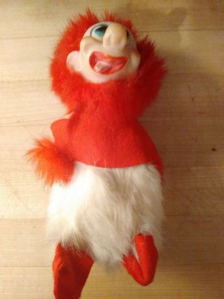 Rushton My Toy Red Weird Baby Guy rare Mohair Toy rubber face 8 