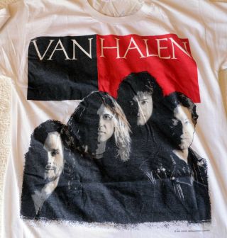 Vintage 1988 Van Halen Ou812 Monsters Of Rock Concert T Shirt Rare White Awesome