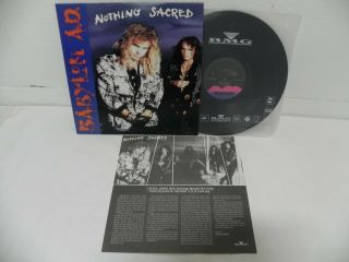 Babylon A.  D.  - Nothing Sacred 1992 Rare Korea Vinyl Lp W/insert & No Barcode