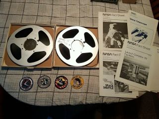 Rare Nasa “ Apollo 14 & 15 10 1/2 " Reel To Reel Audio Tapes & Press Releases
