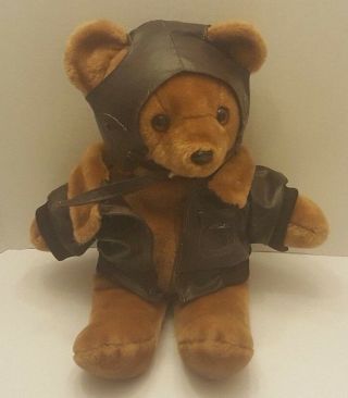 Vintage Federal Express 18 " Plush Bear With Hat And Jacket Rare Flawed