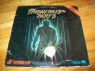 Friday The 13th Part 3 Laserdisc Ld Rare Part Three Iii Horror