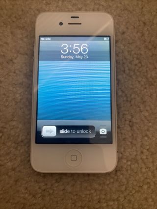 Apple Iphone 4s - 16gb - White  A1387 (ios 6) (rare)