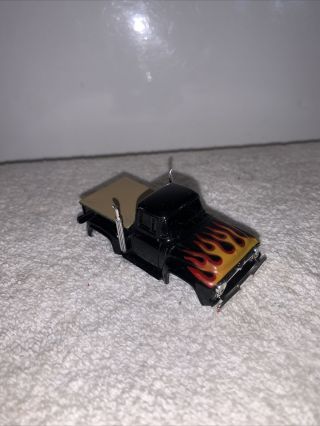 Aurora Afx 56 Ford Pick Up Vintage Slot Car Rare Black With Flames Pipes