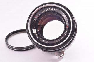 Rare Tokyo Kogaku Topcor - S Lens 50mm/f2 Leica 39mm Lmt Screw Mount 546051