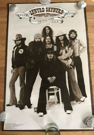 Lynyrd Skynyrd Rock Band 22 " X 34 " The Road Home 1977 Vintge Poster Rare