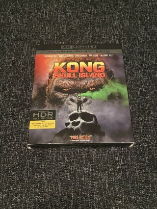 Kong Skull Island 4k (4k Uhd,  Blu Ray,  No Digital) W/ Rare Oop Slipcover
