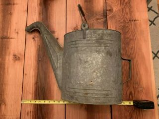 Antique Watering Can With Curved Spout For Hanging Baskets Rare And