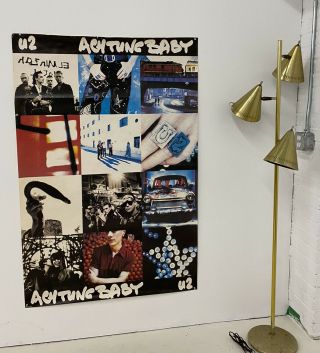 Vintage U2 Achtung Baby Promo Poster Huge 30 X 60 Made In England Rare