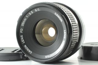 Rare " O " [exc,  5] Canon Fd 35mm F3.  5 S.  C.  Wide Angle Mf Lens From Japan