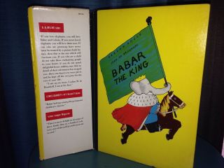 Babar The King Jean De Brunhoff Rare First Ed.  1935 1st Print W/ Dj 100/100