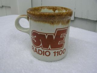 Rare Vintage Mccoy 1412 Mug 3we Radio 1100 Cleveland Ohio