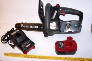 Craftsman Cordless Chainsaw Rare Model C3 Black 19.  2 Volt Battery Ships