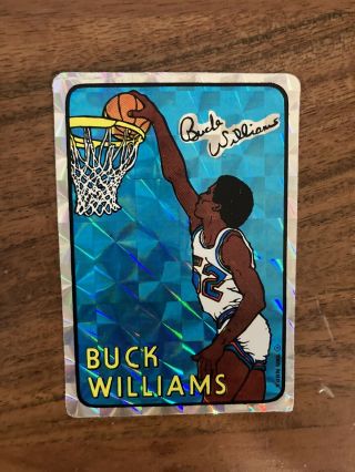 1985 Prism Jewel Sticker Buck Williams Basketball Nba Rare
