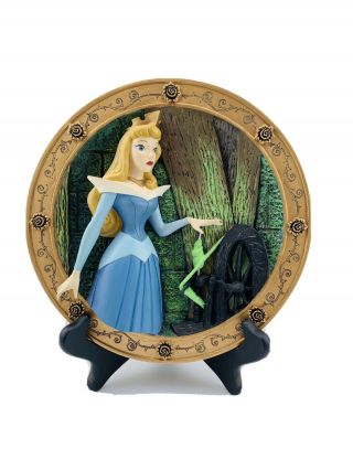 Very Rare Flawless Sleeping Beauty 3d Plate " Touch The Spindle " 90 Of 10,  000