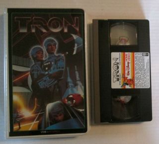 Disney Tron Vhs Video Tape 1982 Large Clamshell Scifi Cult 80 