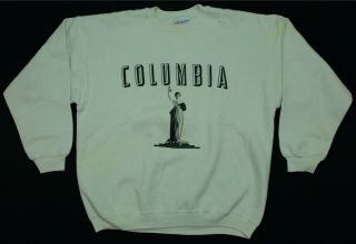 Rare Vtg Columbia Pictures Liberty Lady Crewneck Sweatshirt 90s Film Studio Xl